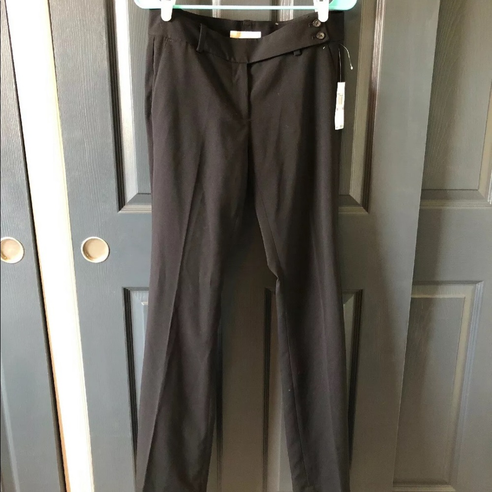 NWT Michael Kors Black Pleated Pants Sz 6